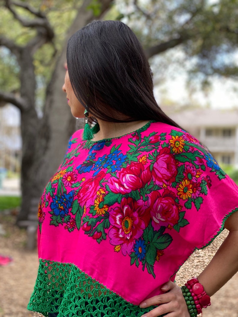 Huipil Kokum Scarf Top-Fuchsia