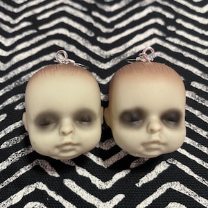 Creepy Doll Head Earrings