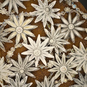Origami Starflower Fairy Lights: Handmade Silver & White Holiday Garland