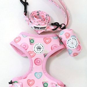 Small Dog Harness- Tiny Dog Harness- Harness and Leash Set- Harness Dog Walking Set- Poo Bag Holder