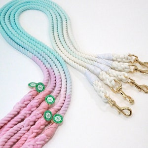 Ombre Cotton Rope Dog Leash // Ombre Rope Leash // Pink Cotton Rope Leash // Rope Dog Lead