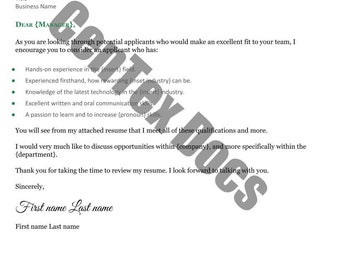 Cover Letter Template