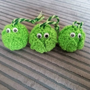 Brussels sprout ornaments set of 3 | brussel sprout decorations | Christmas decorations