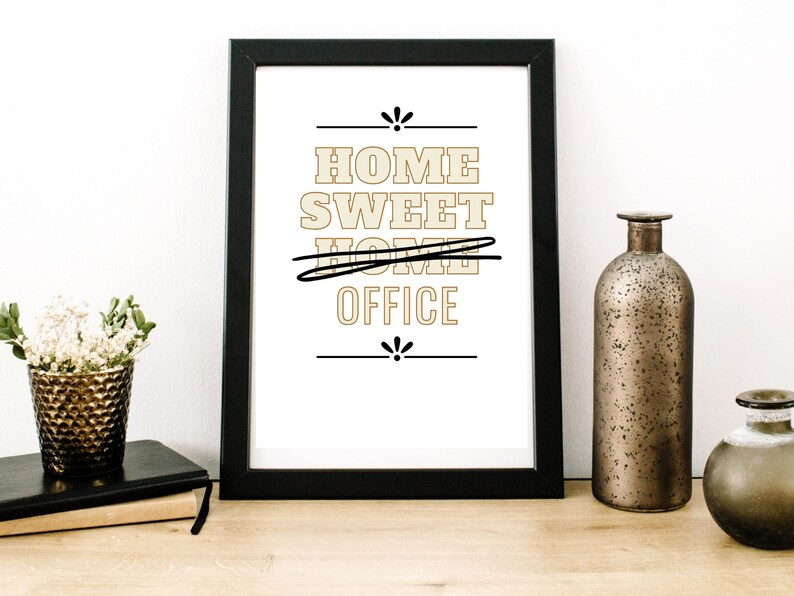 Home Sweet Office Printable Digital Download Wall Art Sign | Etsy
