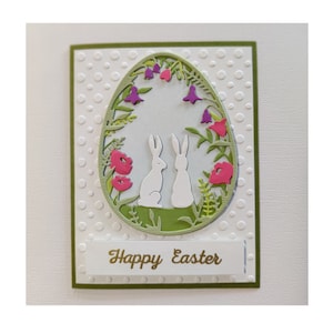 3D Easter Card, Handmade Easter Card, Happy Easter Greeting Card, Spring Card, Bunny Card