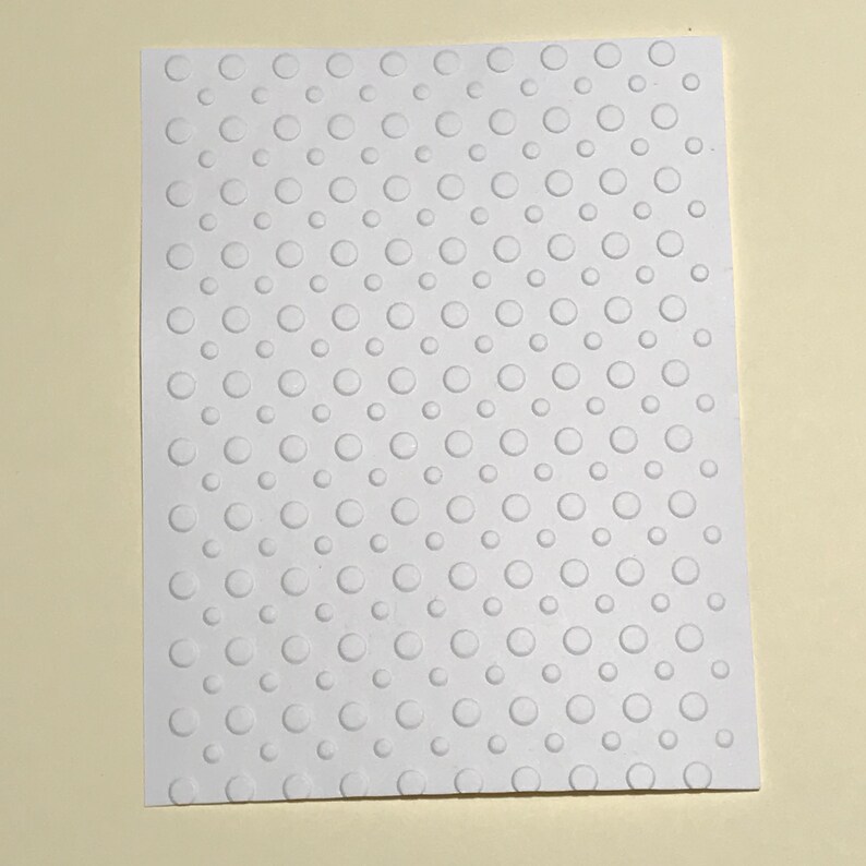 Multi Sized Dots Embossed Card Front Embossed sheets Etsy