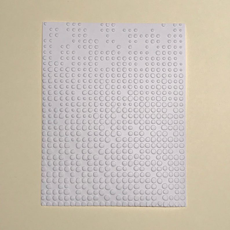 Dot Matrix Embossed Card Front Embossed sheets Embossed Etsy