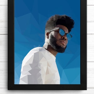 Cartel de Khaild / American Teen / Low Poly Art / Music Print / Wall art / A5,A4,A3,A2 poster
