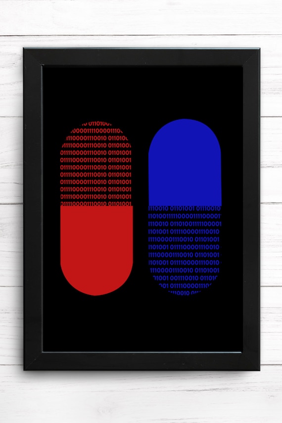 Laffiche Matrix Matrix Movie Pilule Rouge Et Bleue Film Etsy France