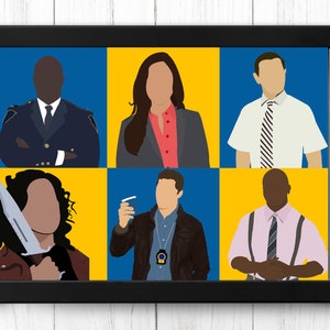 Brooklyn Nine Nine Poster| TV Print |  Wall art | Vector Art | Minimalist Print | A5,A4,A3,A2 poster