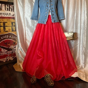 Red Tulle Skirt Etsy