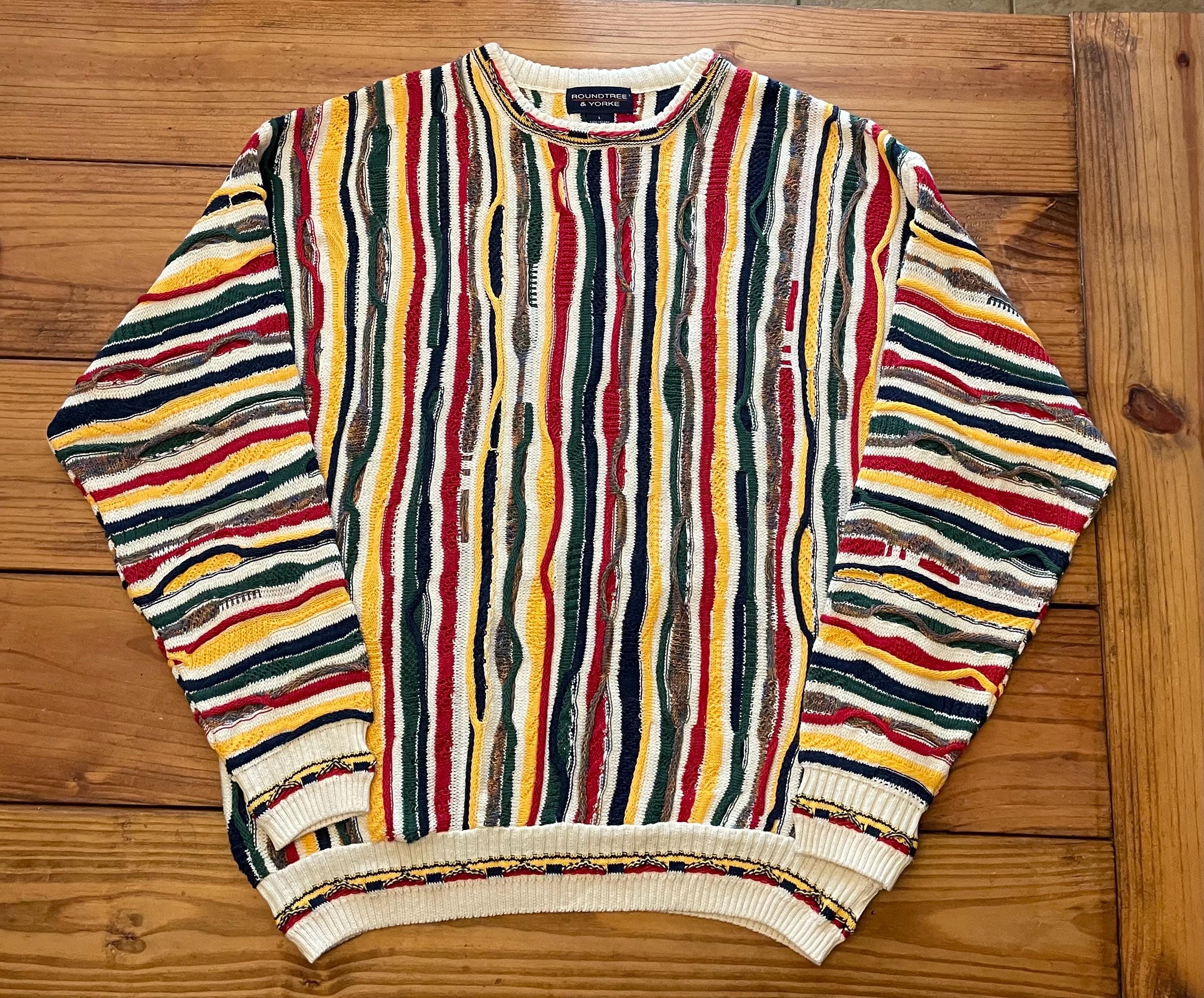 Men ROUND TREE & YORKE COOGI 3Dニット 2XL