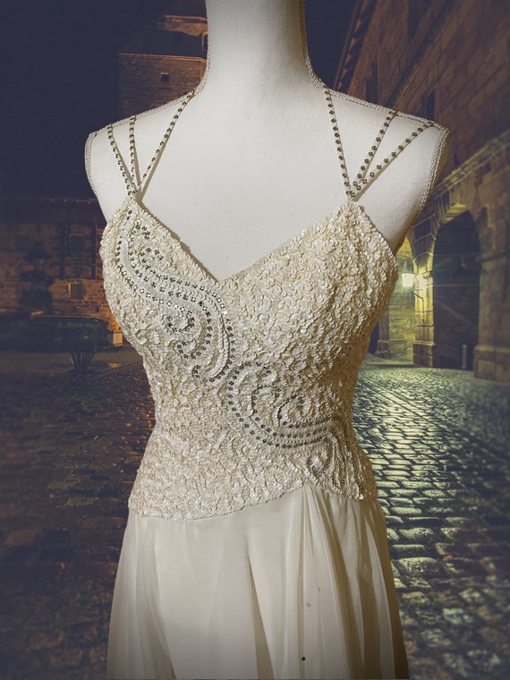 Vintage 1960s Mike Benet Formal Gown, Sequins Rhinestones, Size XS-S - Etsy