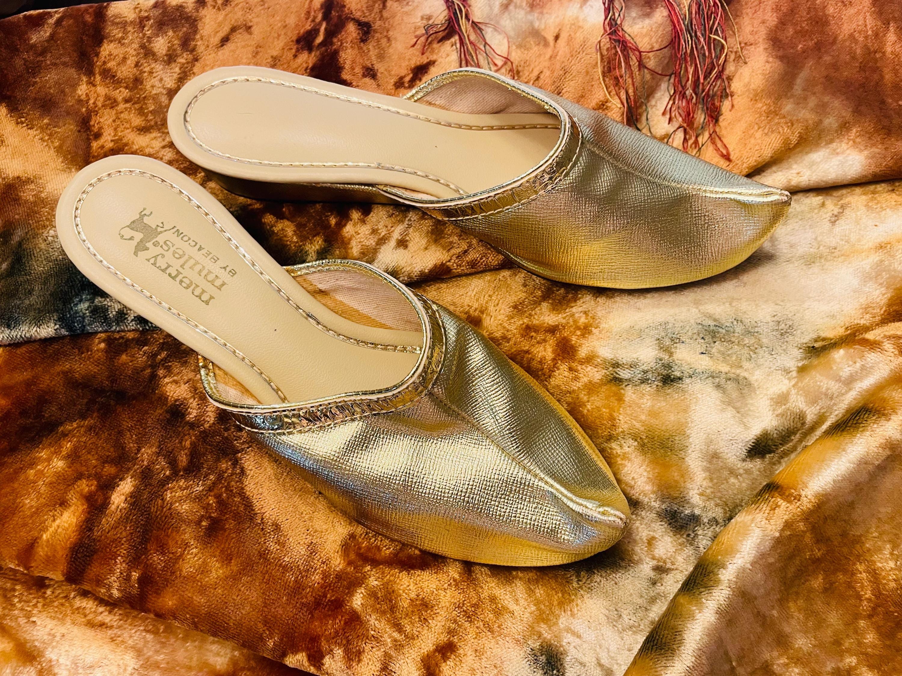 Vintage 1960s Merry Mules by Beacon, Gold Mod Genie Harem 
