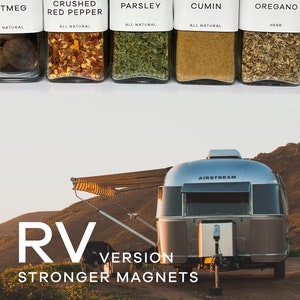 Magnetic Spice Jars Grip, RV Camper Kitchen Organization, Organization Must-Haves, Camper Must Haves, RV Kitchen Accessories, Motorhome Accessories