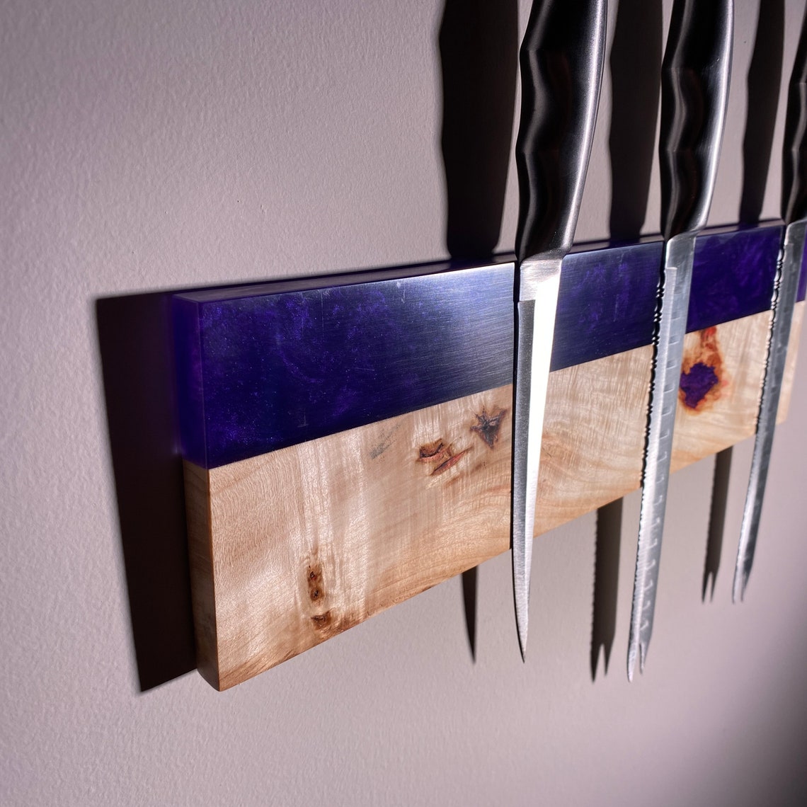 Wooden Knife Holder Knife Holder Epoxy Resin Etsy