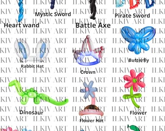 Ballon Verdrehschild Menü - DIGITAL DOWNLOAD