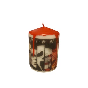 Horror Movie  | Halloween | Movie Themed | Chuckie |Jason | Michael Myers| Scream | Saw |Freddy Krueger| IT | Gift Ideas| Pillar Candle |