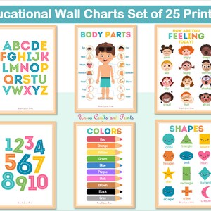 Nombre personalizado y afirmación Gráficos murales educativos 25 páginas imprimibles