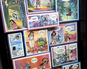 Lilo and Stitch Comic Book Shadow Box Art: 3D Wall Decor