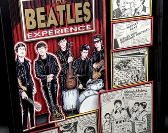 The Beatles Comic Book Shadow Box Art: 3D Collectible Art