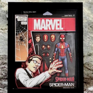 Spider-Man Comic Book Shadow Box Art: Collectible 3D Action Figure Wall Decor