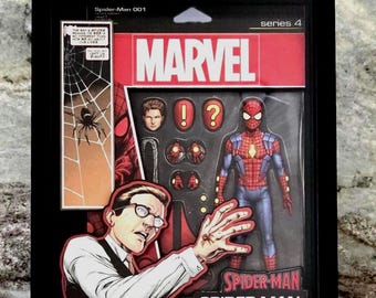 Spider-Man Comic Book Shadow Box Art: Collectible 3D Action Figure Wall Decor