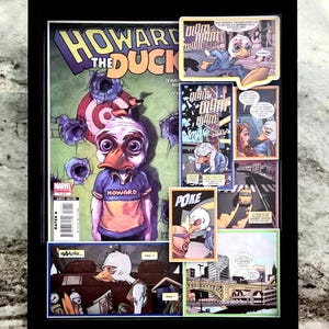 Howard The Duck Comic Book Shadow Box Art: 80s Pop Culture Wall Decor