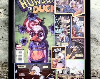 Howard The Duck Comic Book Shadow Box Art: 80s Pop Culture Wall Decor