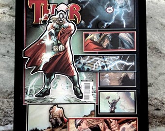 Thor Comic Book Shadow Box Art: 3D Collectible Wall Decor, Marvel Odinson Asgardian Art