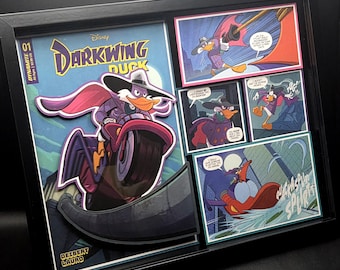 Darkwing Duck Comic Book Shadow Box Art: 3D Collectible Wall Decor