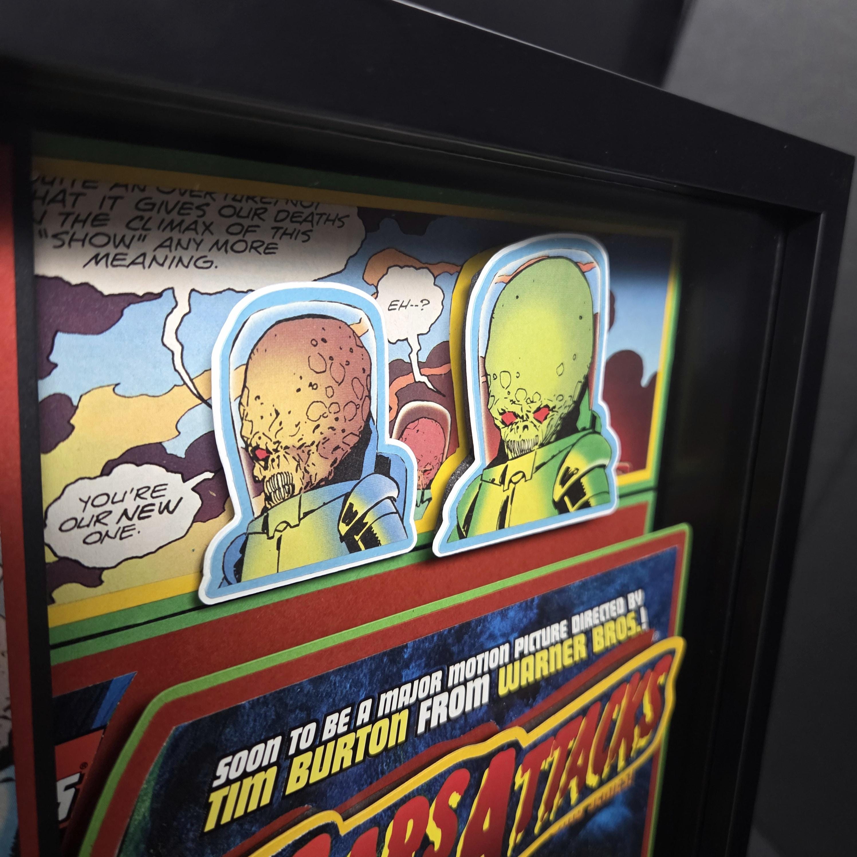 Mars Attacks Comic Book Shadow Box: Collectible Sci-fi Space Age ...