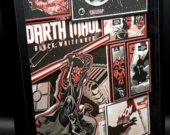 Star Wars Darth Maul Comic Book Shadow Box Art: 3D Collectible Wall Decor