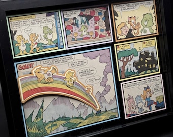 Care Bears Comic Book Shadow Box Art, 3D Collectible Wall Decor