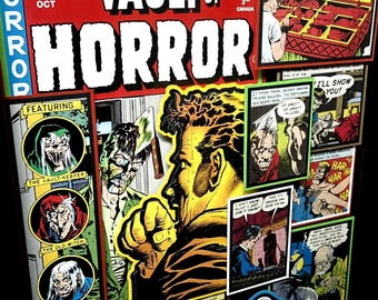 Vault of Horror Comic Book Shadow Box Art: 3D Vintage Horror Decor