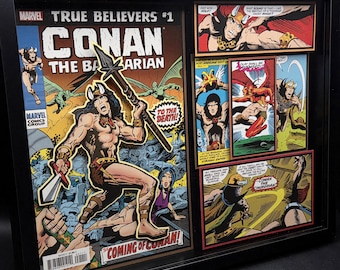 Conan the Barbarian #1 Comic Book Shadow Box Art: 3D Collectible Wall Decor