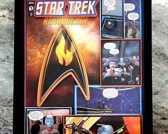Star Trek Comic Book Shadow Box Art: 3D Sci-Fi Collectible