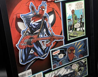 Spider-Punk #4 Comic Book Shadow Box Art: 3D Collectible Wall Decor
