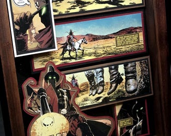 Gun Slinger Spawn Comic Book Shadow Box Art: 3D Collectible Wall Decor