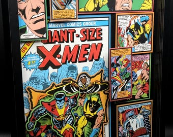 Giant Size X-Men Annual 1 Comic Book Shadow Box Art: 3D Collectible Wall Decor