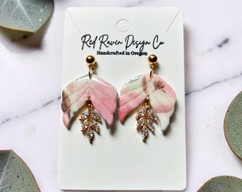 Orecchini floreali in argilla polimerica