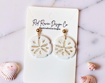 Polymer Clay Starfish & Sanddollar Earrings