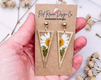 Orecchini botanici a forma di montagna