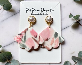 Orecchini floreali in argilla polimerica