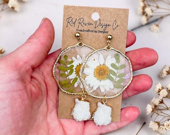 Orecchini pendenti botanici