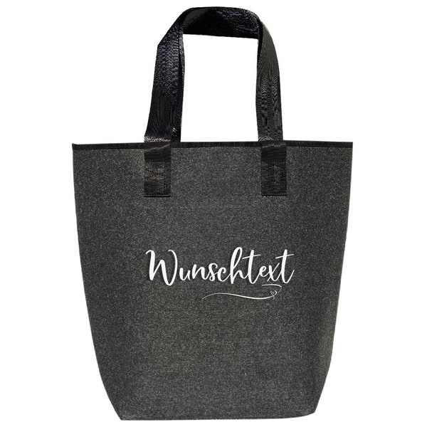 Felt bags embroidered with WUNSCHTEXT | Shopping bag ladies exclusive | High-quality workmanship | 44 x 26 cm | Personalized | Embroidery