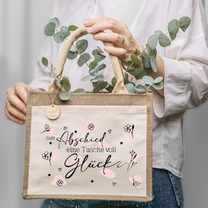 Ruhestand Abschied Feierabend geschenktasche Rentnerin jutetasche Verabschiedung