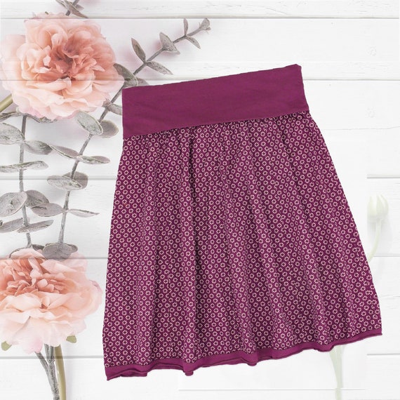 Jupe ballon femme longueur genou Motif Marguerite Ceinture extensible 60 110 cm taille 36 42 Divers Couleurs egalement adaptees comme jupe de maternite Etsy France
