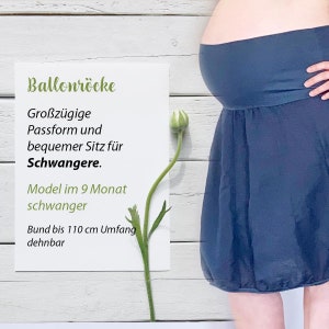 Ballonrock Damen Knielang Motiv: Gänseblümchen Bund dehnbar 60-110cm Größe 36-42 Div. Farben auch geeignet als Umstandsrock Bild 5