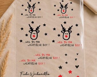 DTF Iron-on Transfer Christmas Reindeer Elf | Personalized Iron-on Patch for Cotton Bags | Bachelor Party Transfer Custom Color